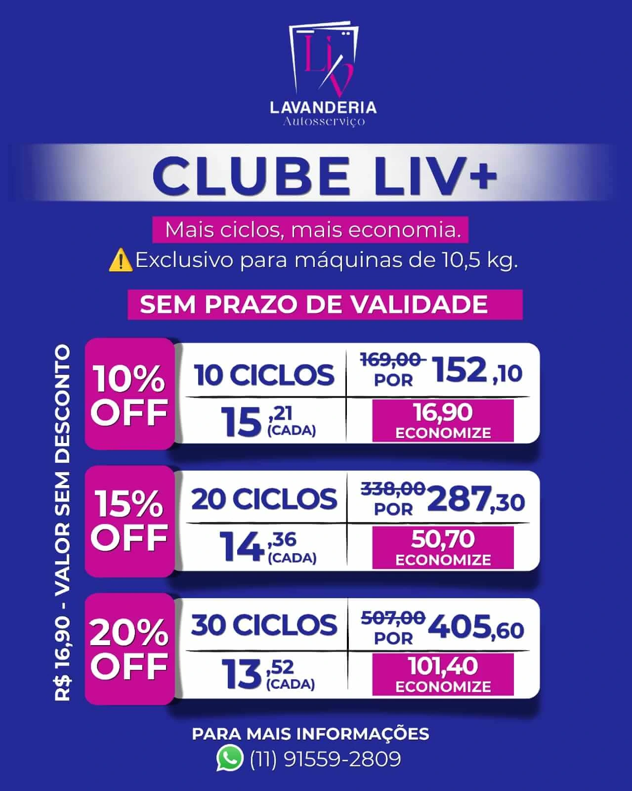 Promoção LIV Lavanderia